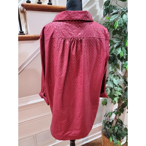 Chico's Women's Red Polyester Long Sleeve Buttons Front Casual Jacket Size 3X - Picture 8 of 12